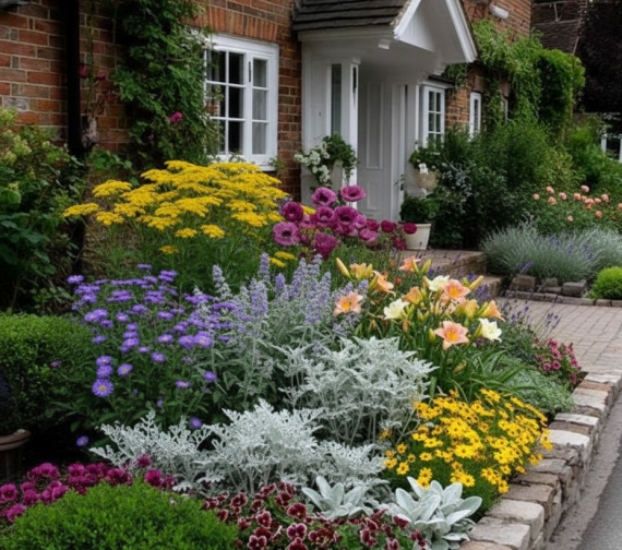 Flowerbed in a sunny place